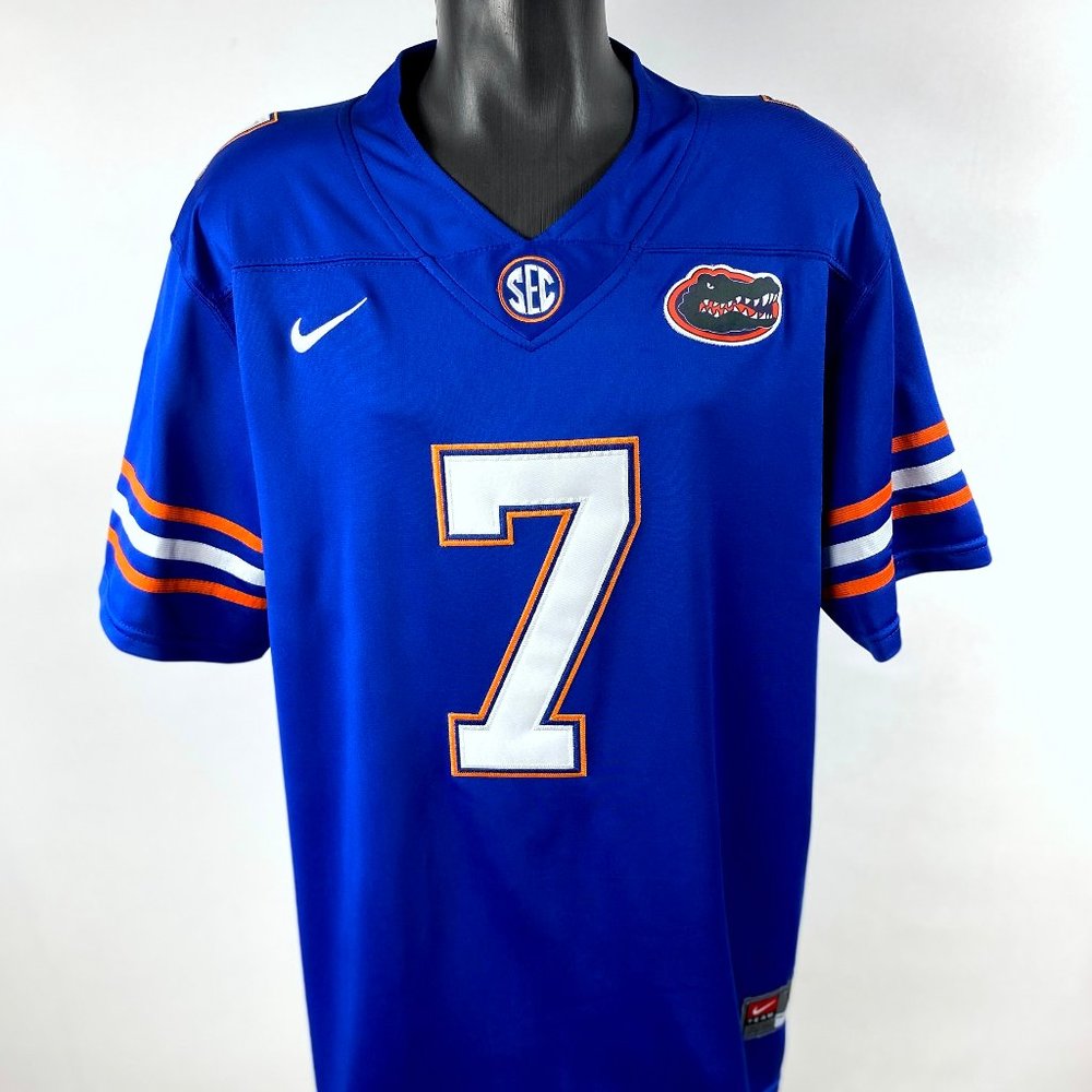 FLORIDA GATORS #7 WUERFFEL Sewn Jersey  BLUE